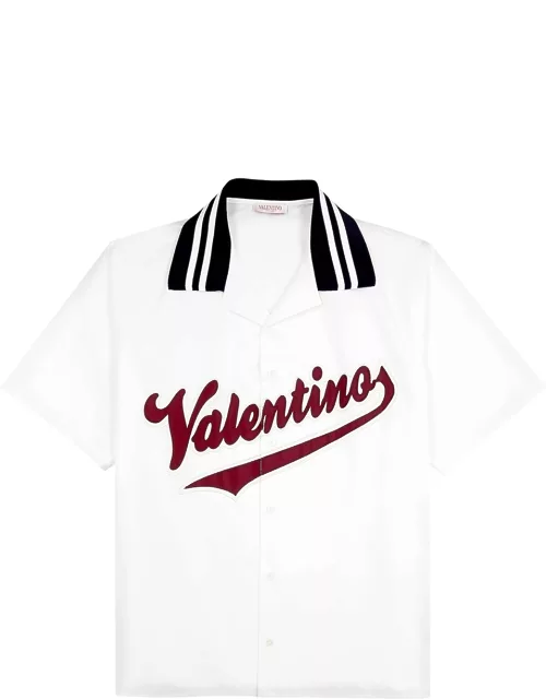 Valentino Varsity Logo Cotton Shirt - White
