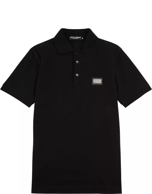 Dolce & Gabbana Piqué Cotton Polo Shirt - Black