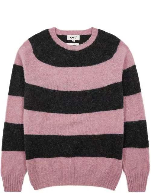 Ymc Striped Wool Jumper - Pink