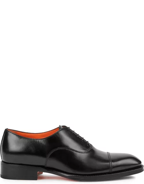 Santoni Buoyancy Leather Oxford Shoes - Black