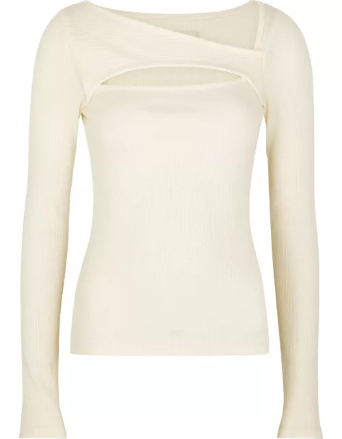 Citizens Of Humanity Iris Cut-out Cotton-blend Top - Cream