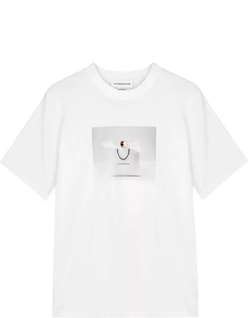 Victoria Beckham Rabbit 2023 Printed Cotton T-shirt - White