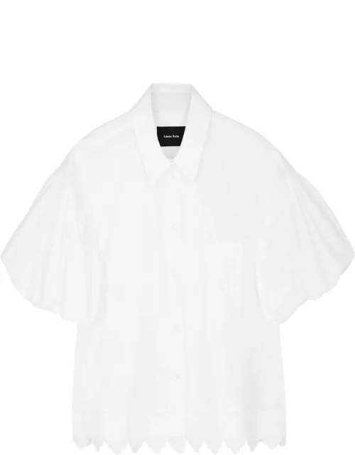 Simone Rocha Embroidered Cotton-poplin Shirt - White