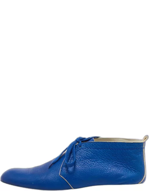 Jimmy Choo Blue Leather Ankle Boot