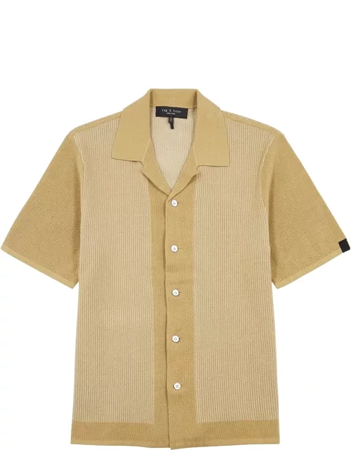 Rag & Bone Harvey Striped Cotton-blend Shirt - Camel