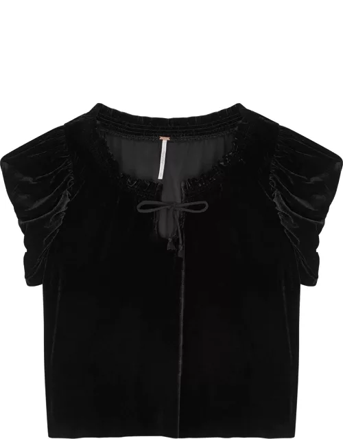 Eileen Fisher Plissé Silk Jacket - Black - S (UK 10-12 / M)