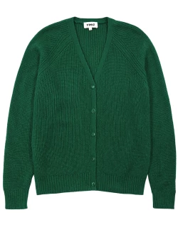 Ymc Ribbed-knit Cardigan - Green