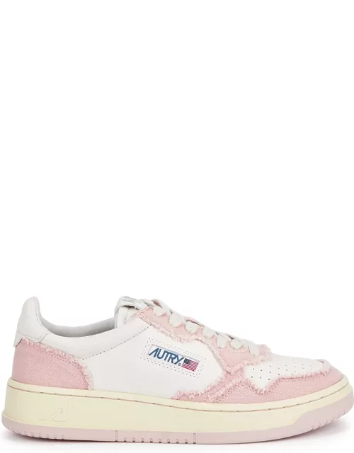 Autry Medalist Panelled Leather Sneakers - Pink