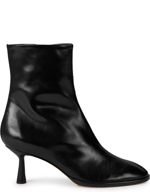Aeyde Dorothy 70 Leather Ankle Boots - Black