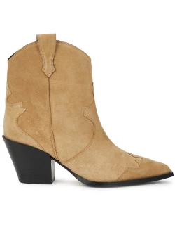Aeyde Abli 75 Suede Ankle Boots - Caramel