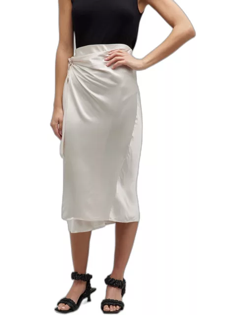 Paige Silk Midi Skirt
