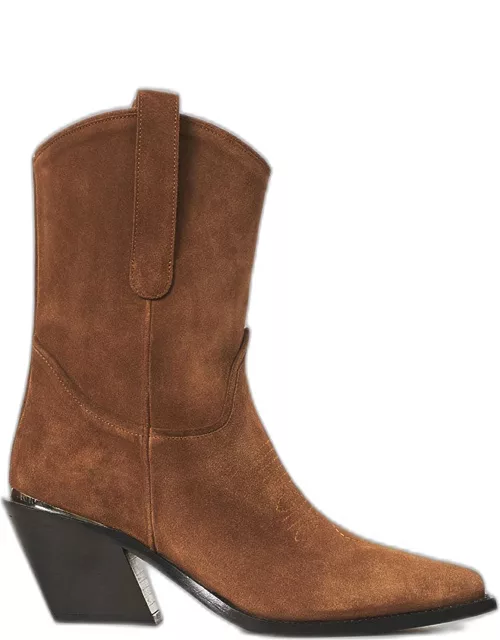 ANINE BING Mid Tania Boots in Toffee Suede
