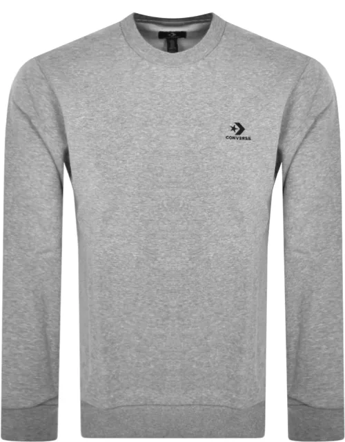 Converse Star Chevron Logo Sweatshirt Grey