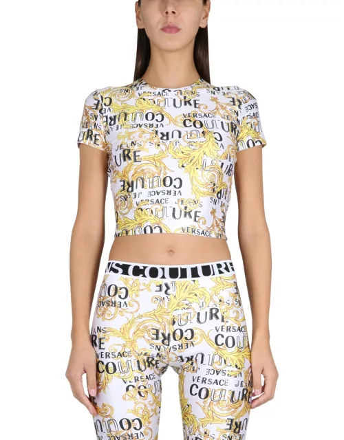 versace jeans couture cropped fit t-shirt