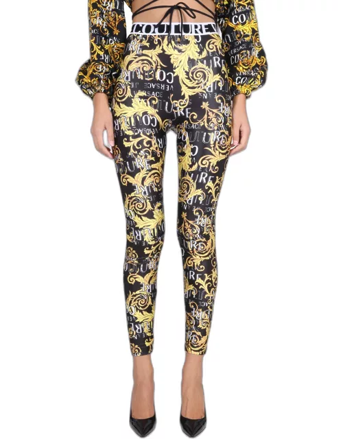 versace jeans couture leggings with logo