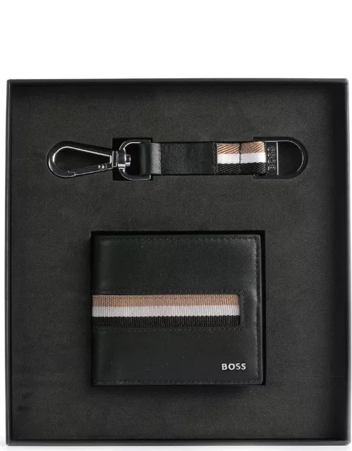 BOSS Gift-boxed Wallet & Key Ring Black