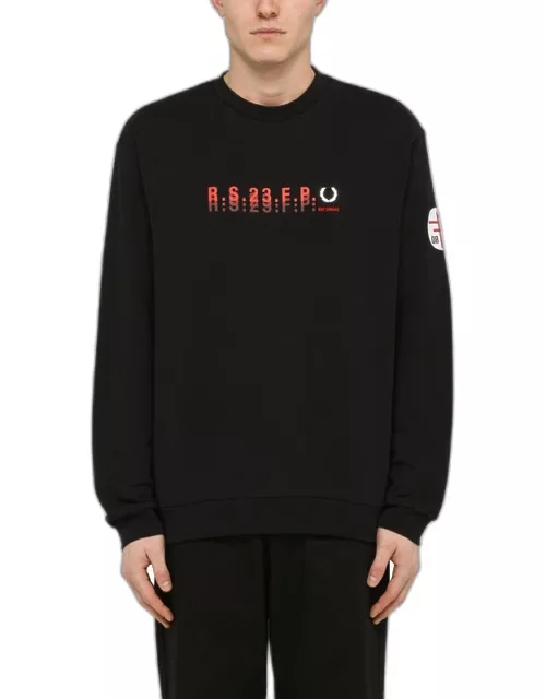 Black crewneck sweatshirt with print
