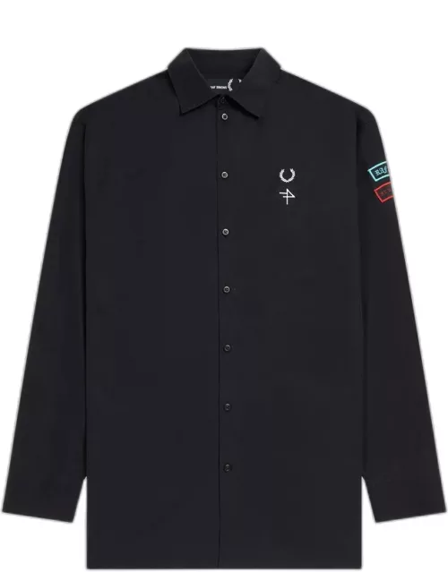 Black shirt with embroiderie