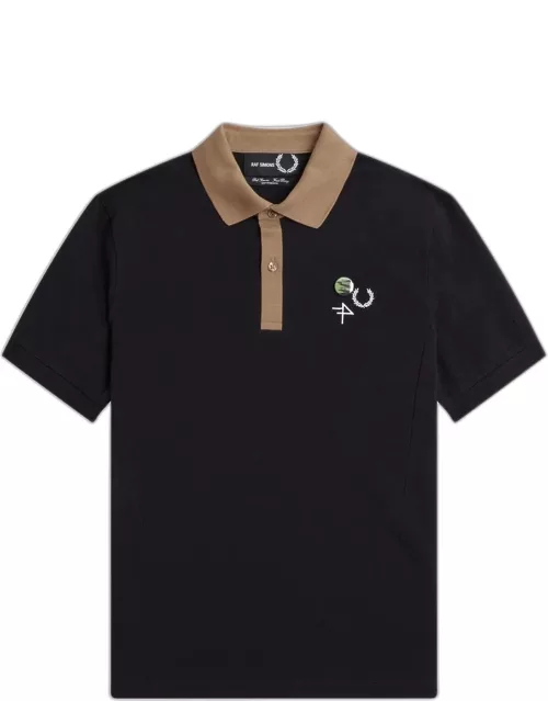 Bi-colour short sleeves polo shirt with embroiderie