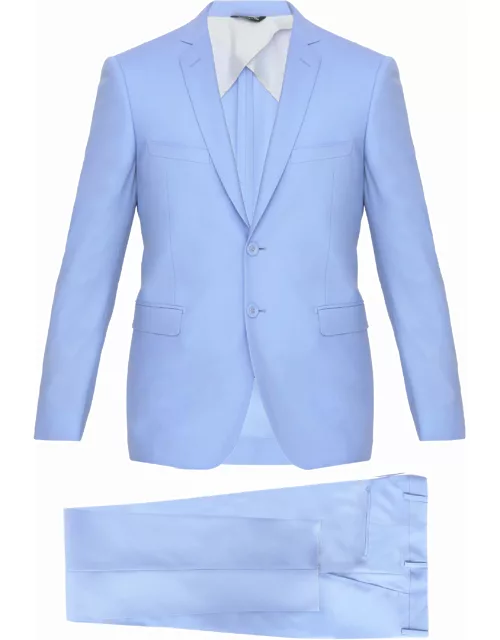 Two-piece suit in light-blue woo