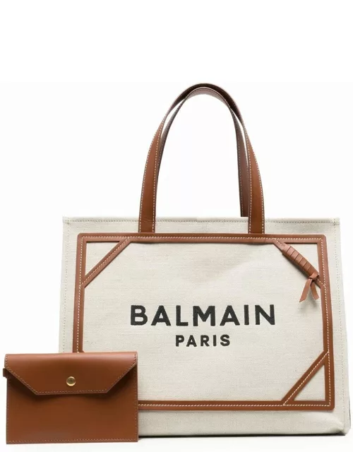 Balmain B-Army logo-embroidered tote bag