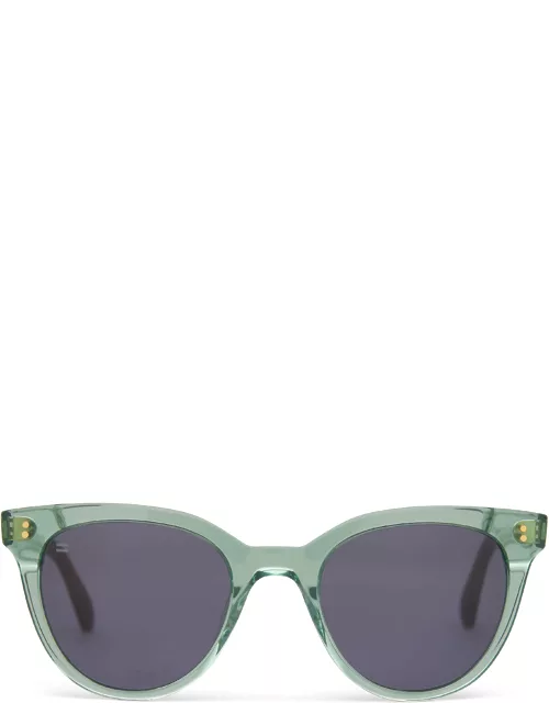TOMS Women's Sunglasses Green Marlowe Jade Crystal Frame And Dark Grey Lens Sunglas