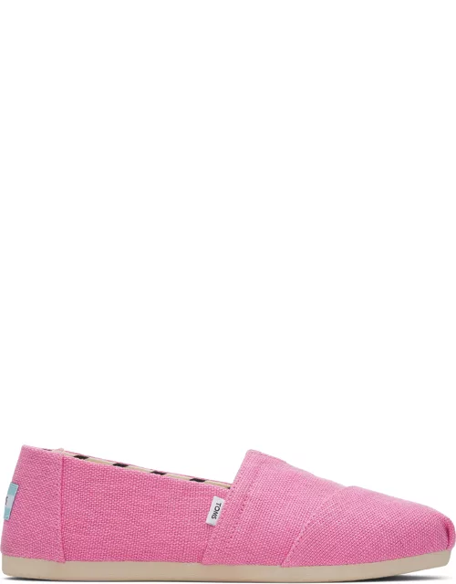 TOMS Women's Pink Alpargatas Heritage Canvas Espadrille Slip-On Shoe