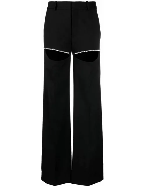 AREA cut-out straight-leg trouser