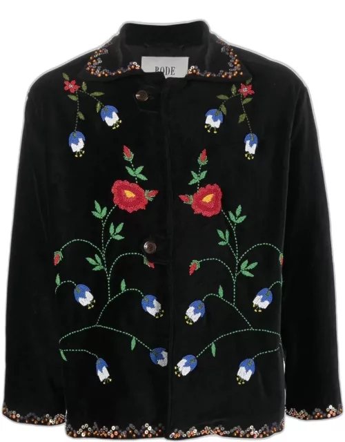BODE floral embroidering cotton jacket