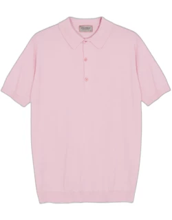 Pink cotton polo shirt