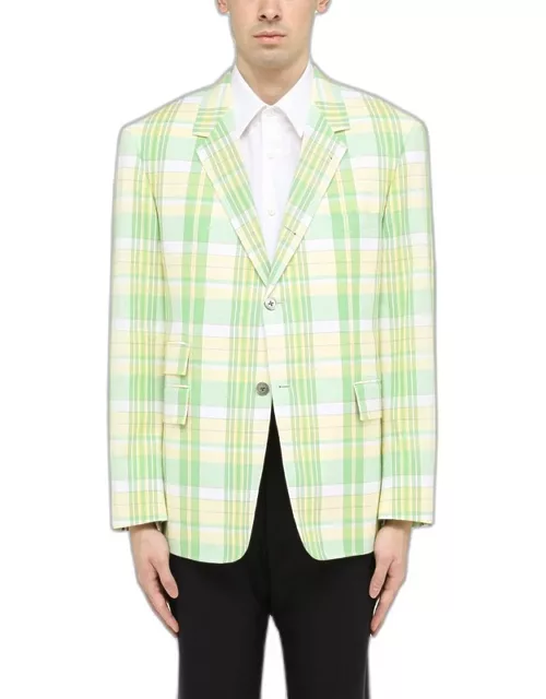 Green/white/yellow check jacket