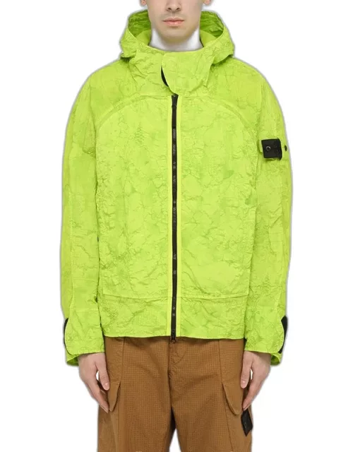 Pistachio jacket with zip and hood