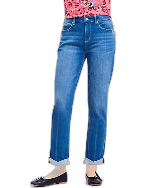 Loft Girlfriend Jeans in Original Mid Indigo Wash