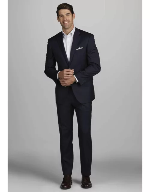 JoS. A. Bank Men's Tailored Fit Solid Suit, Navy, 44 Long