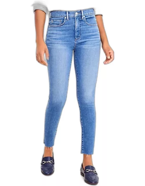 Loft Tall Fresh Cut High Rise Skinny Jeans in Mid Indigo Wash
