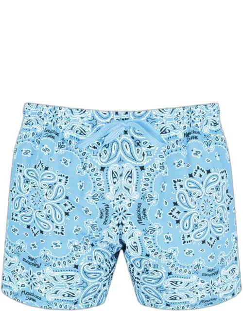 Moschino Swim Logo Shorts Blue