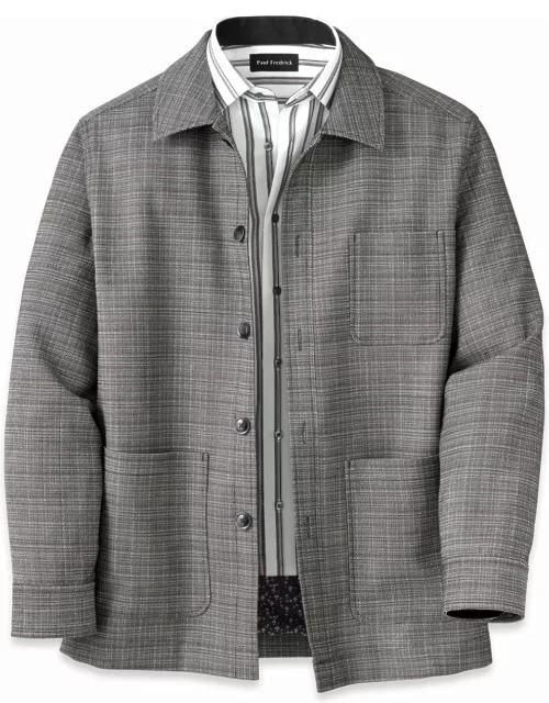 Italian Wool Blend Shirt Jacket