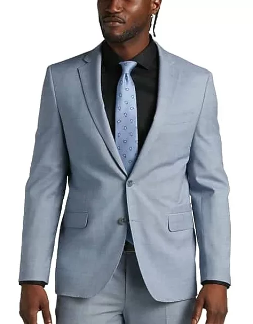 JOE Joseph Abboud Slim Fit Men's Suit Separates Jacket Lt Blue Sharkskin