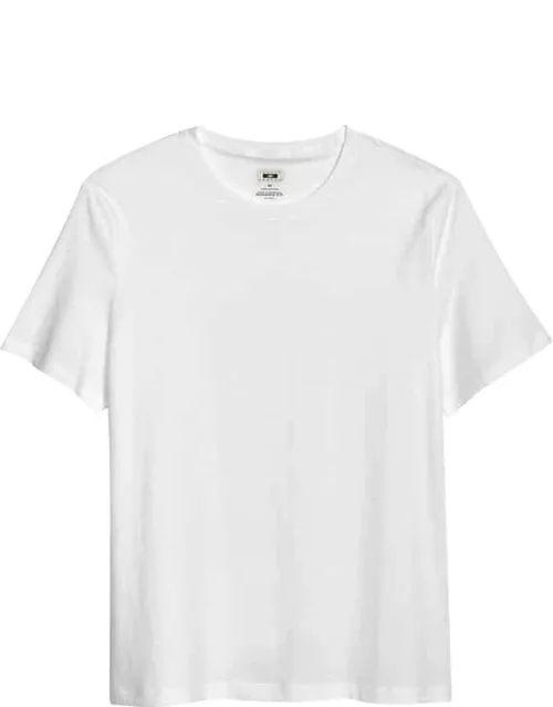 Joseph Abboud Men's Modern Fit Luxe Cotton Jersey Knit Crew Neck T-Shirt White