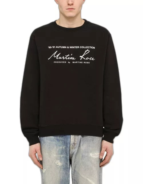 Printed black crewncek sweatshirt