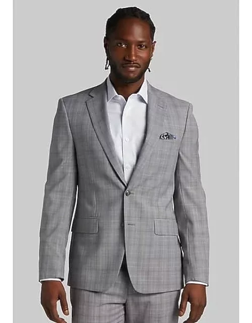 Calvin Klein Slim Fit Men's Suit Separates Jacket Gray Plaid