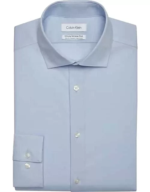 Calvin Klein Men's Infinite Wrinkle Free Slim Fit Stretch Collar Dress Shirt Sapphire