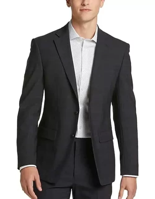Calvin Klein Slim Fit Men's Suit Charcoal Plaid
