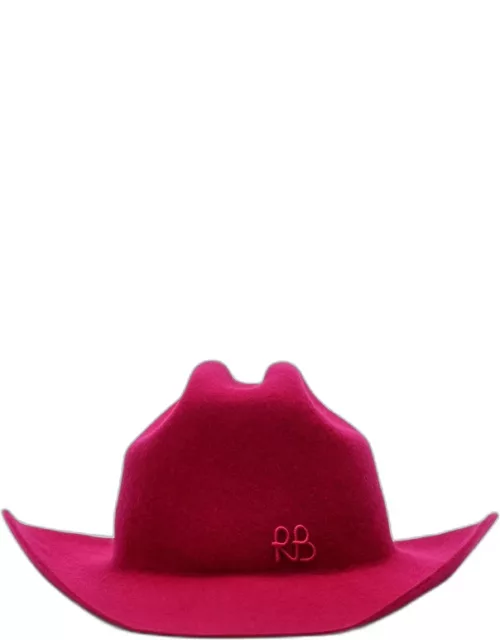 Cowboy hat in fuchsia felt