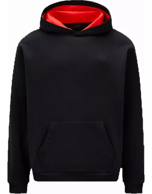 MONCLER Logo Hooded Sweatshirt Black