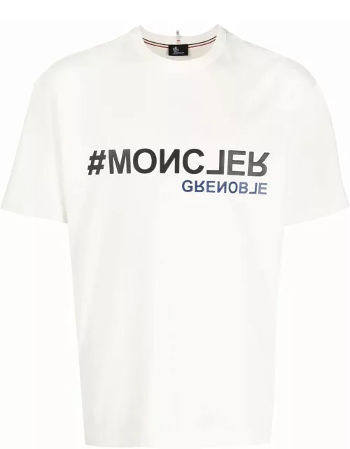 MONCLER GRENOBLE Logo Print T-Shirt White
