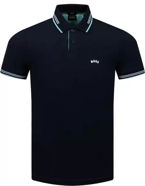 BOSS Chest Logo-print Detail Polo Shirt Dark Blue