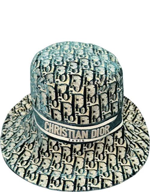 DIOR Pre-Loved Oblique Brim Bucket Hat