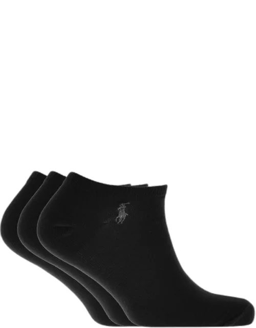 Ralph Lauren 3 Pack Trainer Socks Black