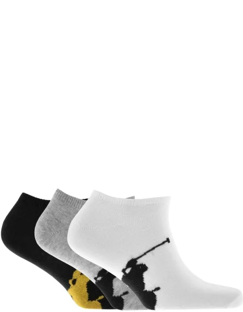 Ralph Lauren 3 Pack Trainer Socks Grey